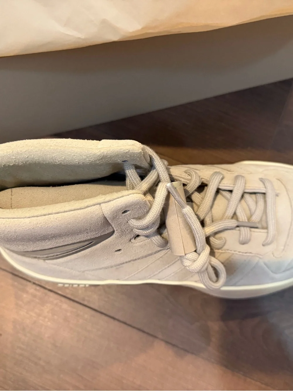 New In Box Adidas Fear of God Beige Suede High-Tops  11.5
